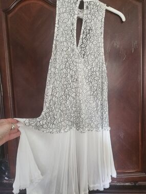 Free People Black & White Floral Lace Dress